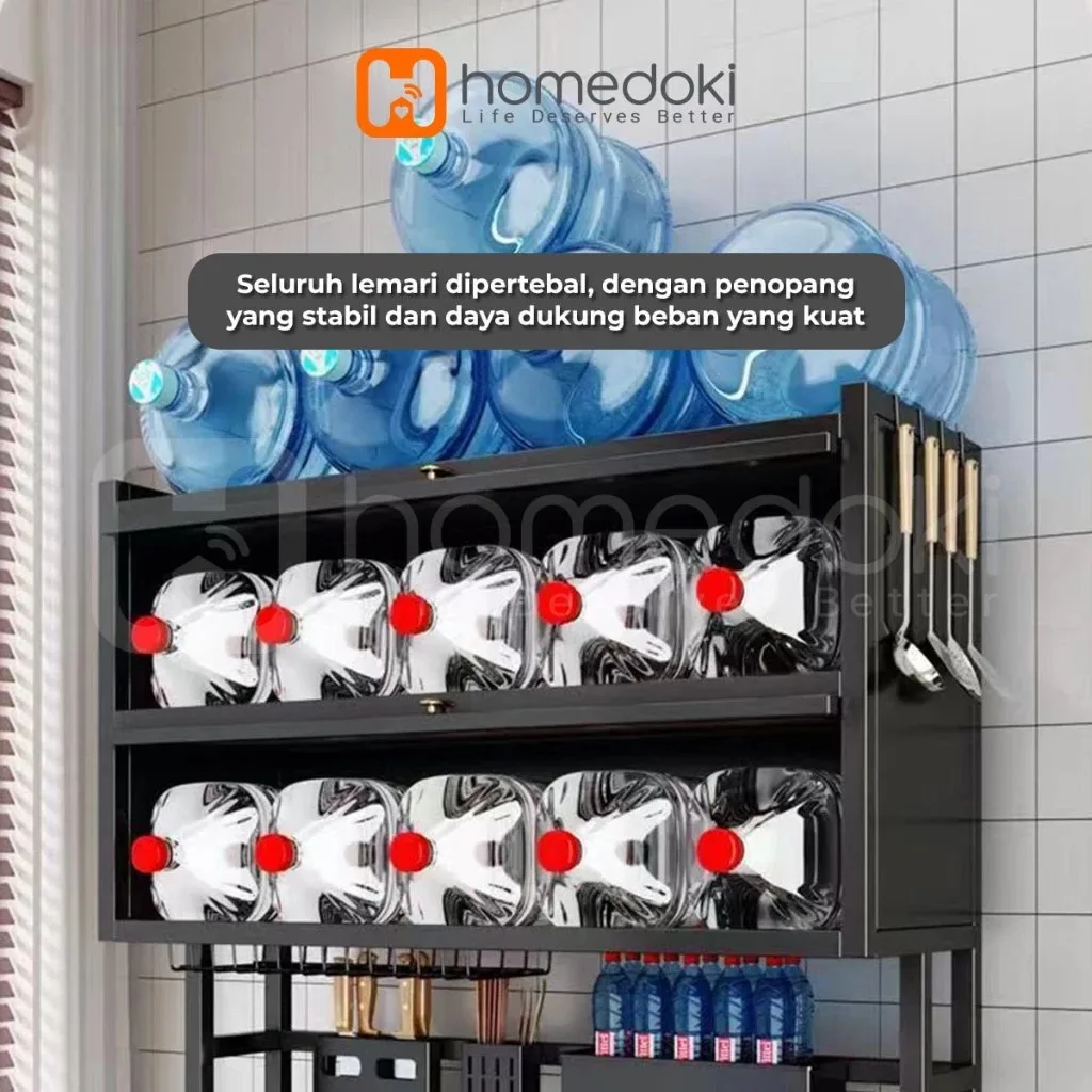 Rak Piring 2 Tingkat Pintu Akrilik — Homedoki