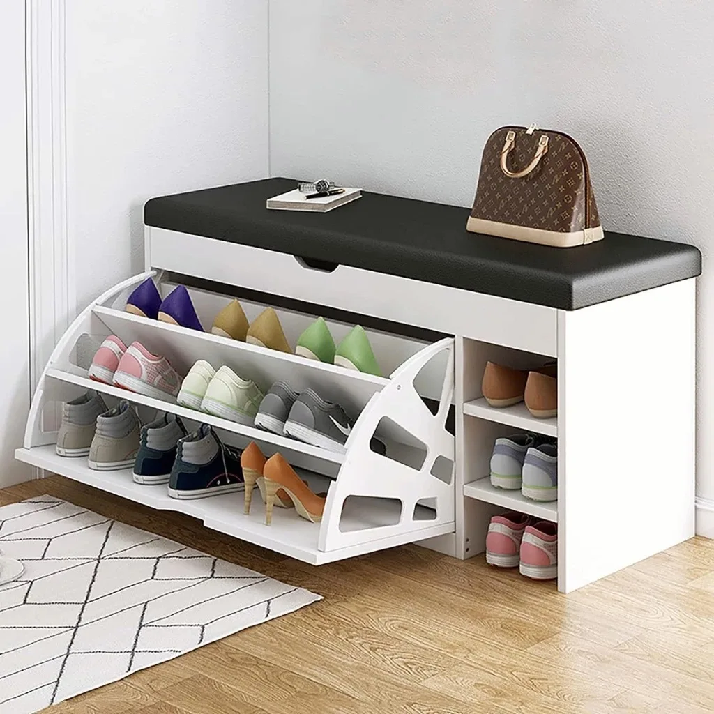 Rak Sepatu Flip-Down + Bangku Duduk, 12 Pasang — Luminto.99