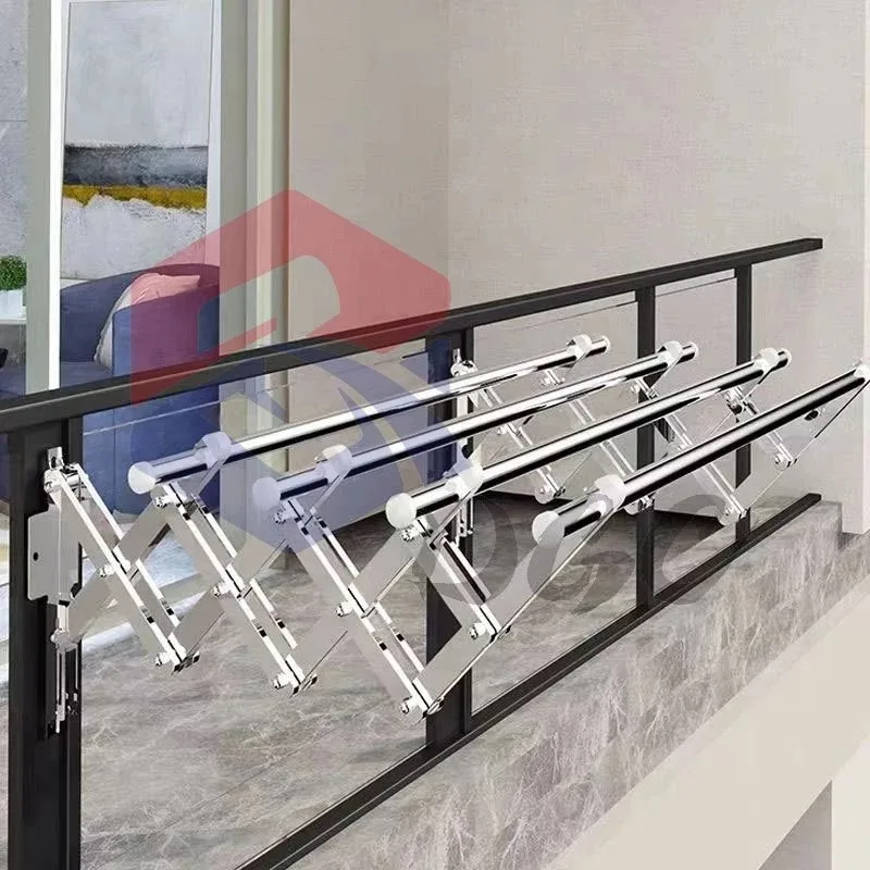 Jemuran Lipat Dinding Stainless Steel, Bisa Ditarik — DGC .Official Store