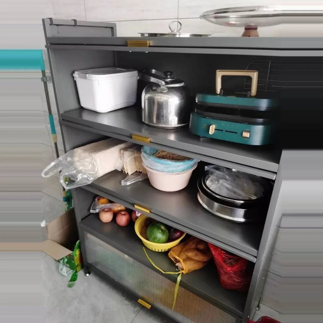 Lemari Piring Besi Tertutup 3–6 Layer, Pintu Flip-Up — STEEL SPACE