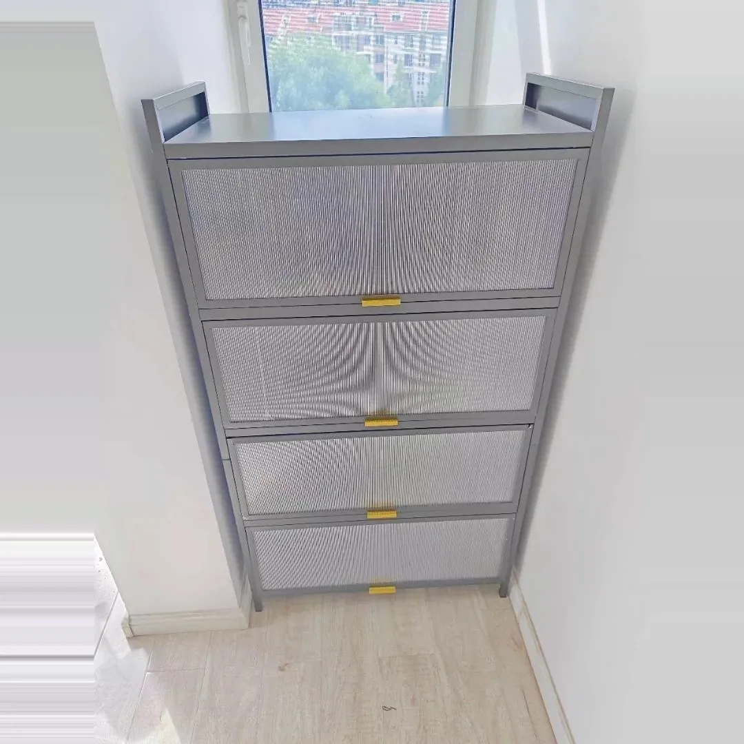Lemari Piring Besi Tertutup 3–6 Layer, Pintu Flip-Up — STEEL SPACE